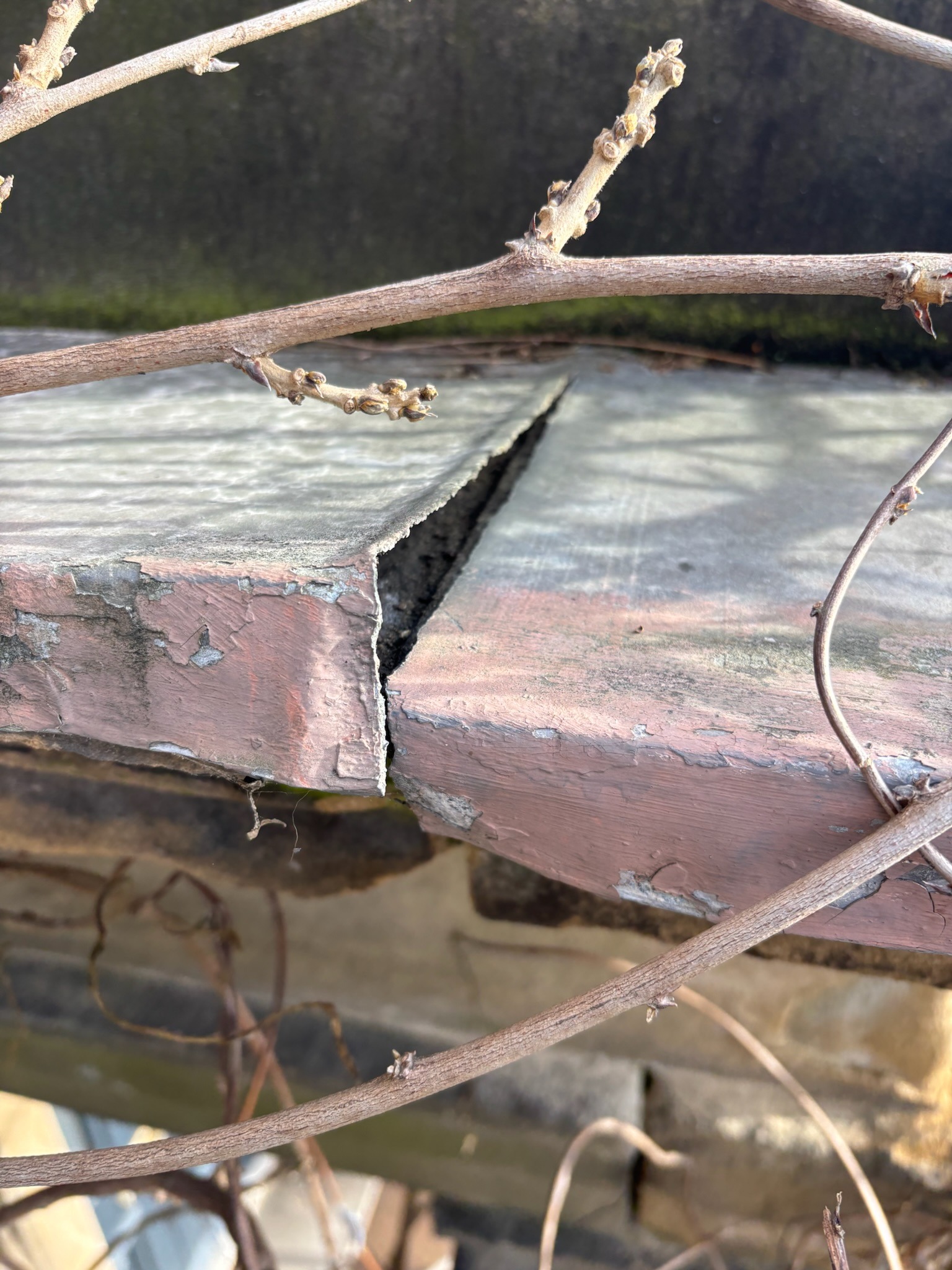 cracked leadwork
