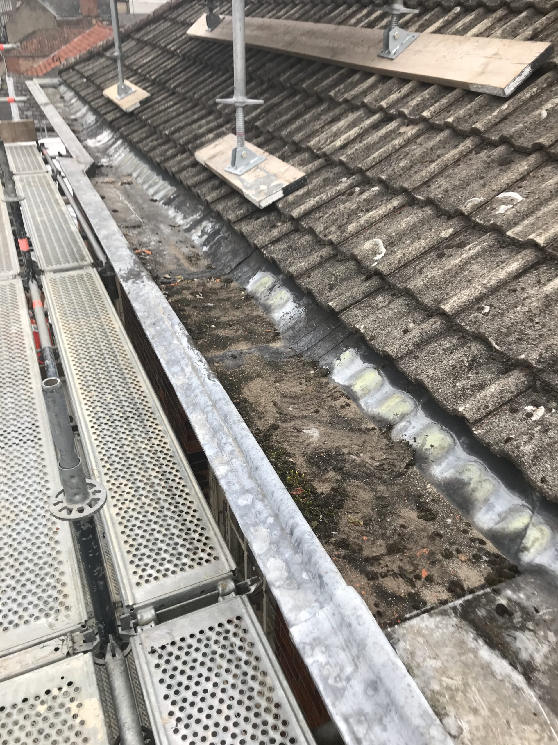 leaking lead flashings